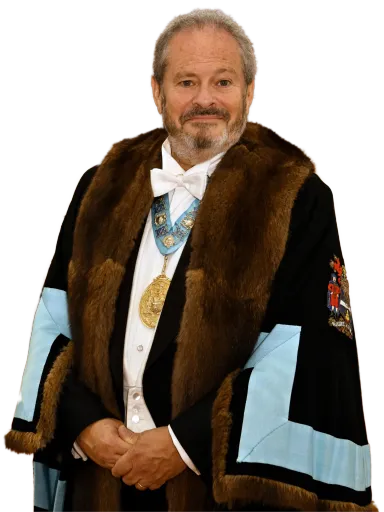 Daniel Szor, Master of The Worshipful Company of Distillers 2025–2026, wearing the Master’s robes